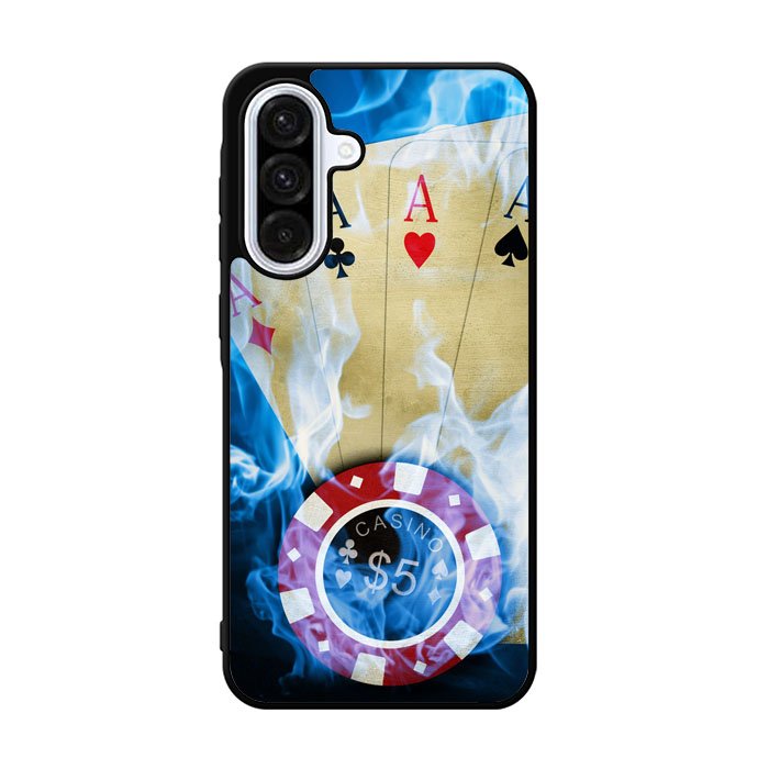 Blue Fire Ace Cards Samsung Galaxy A36 Case BC0200
