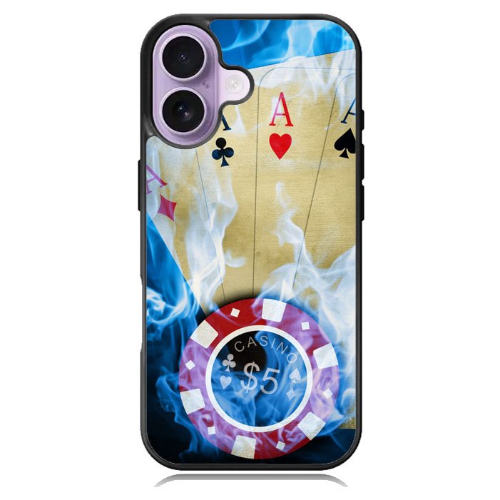 Blue Fire Ace Cards iPhone 17 Case BC0200