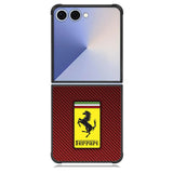Ferrari Logo Red Carbon X4707 Samsung Galaxy Z Flip 7 Case