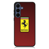 Ferrari Logo Red Carbon X4707 Samsung Galaxy S25 FE Case