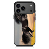 Horse black running X4653 iPhone 17 Pro Case