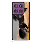 Horse black running X4653 Motorola Moto Edge 2025 | Moto Edge 60 Fusion | Moto Edge 60 Pro Case