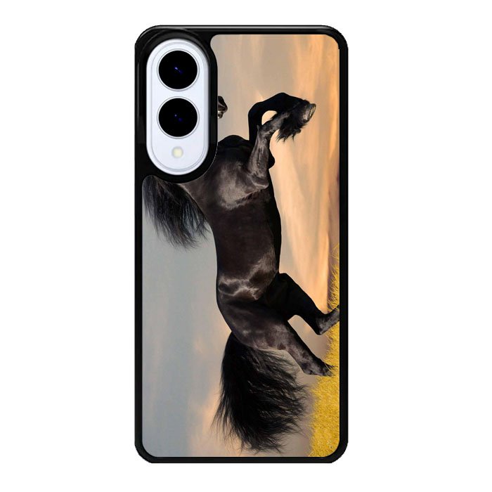 Horse black running X4653 Samsung Galaxy S25 Edge Case