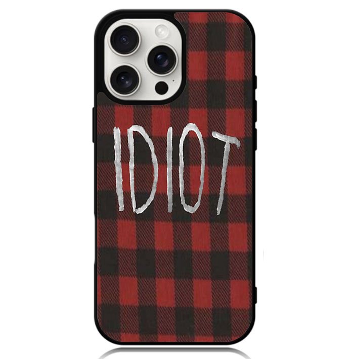 red plaid idiot Case iPhone 16 Pro BC0184