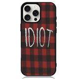 red plaid idiot Case iPhone 16 Pro Max BC0184