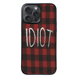 red plaid idiot Case iPhone 15 Pro BC0184