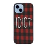red plaid idiot Case iPhone 15 BC0184