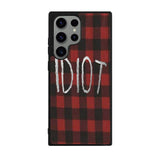 red plaid idiot Case Samsung Galaxy S25 Ultra 5G BC0184