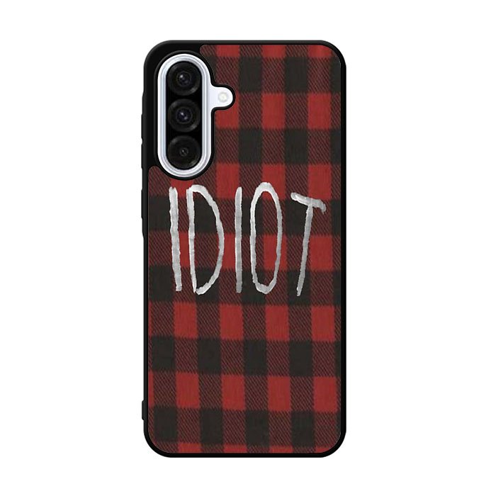 red plaid idiot Samsung Galaxy A36 Case BC0184