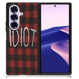 red plaid idiot Samsung Galaxy Z Fold 7 5G Case BC0184