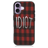 red plaid idiot iPhone 17 Case BC0184