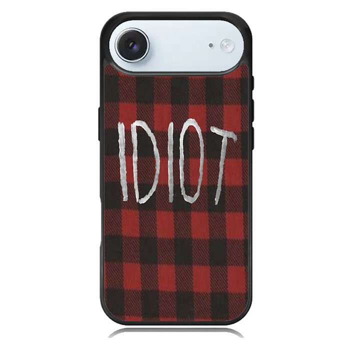 red plaid idiot iPhone 17 Air Case BC0184