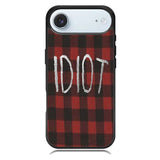 red plaid idiot iPhone 17 Air Case BC0184