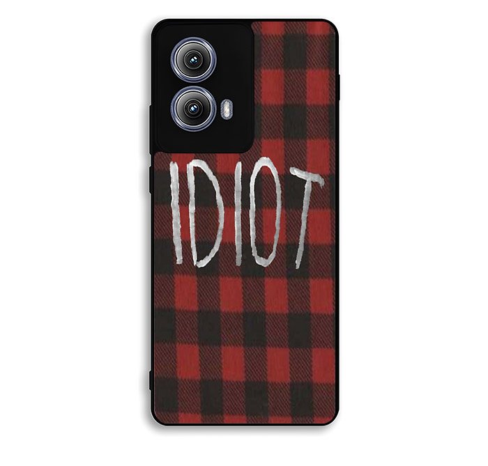 red plaid idiot Motorola Moto Edge 2024 Case BC0184