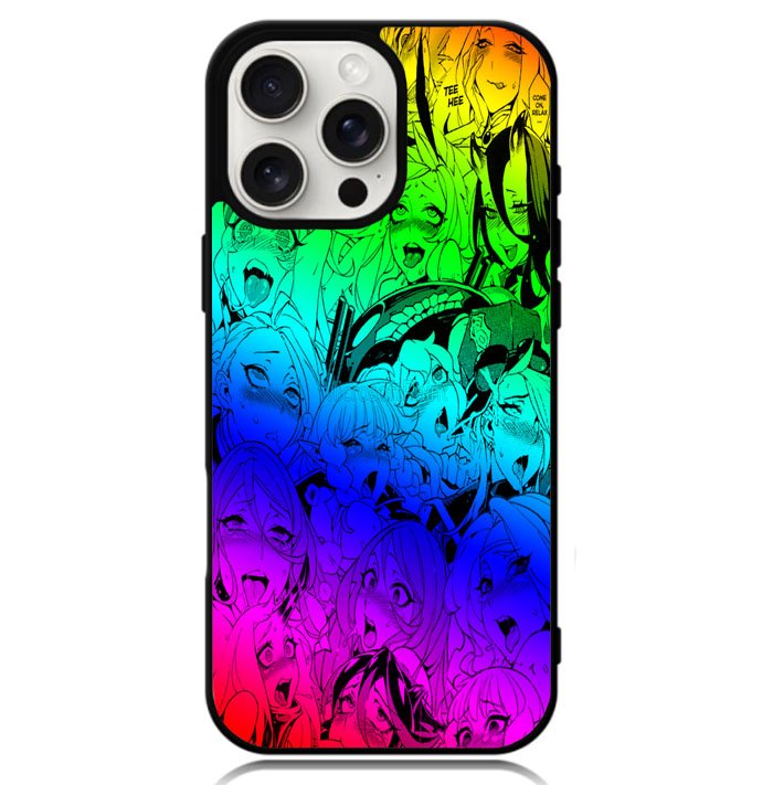 Ahegao Pervert Girls Manga Case iPhone 16 Pro BC0149