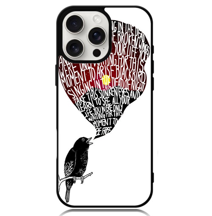 The Beatles Blackbird Lyrics X4765 iPhone 16 Pro Case