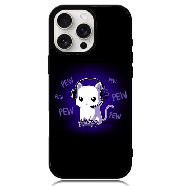 Pew Pew Kitty Case iPhone 16 Pro BC0301