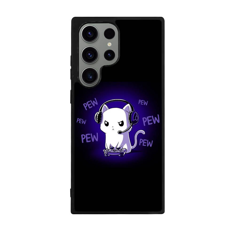 Pew Pew Kitty Case Samsung Galaxy S24 Ultra 5G BC0301