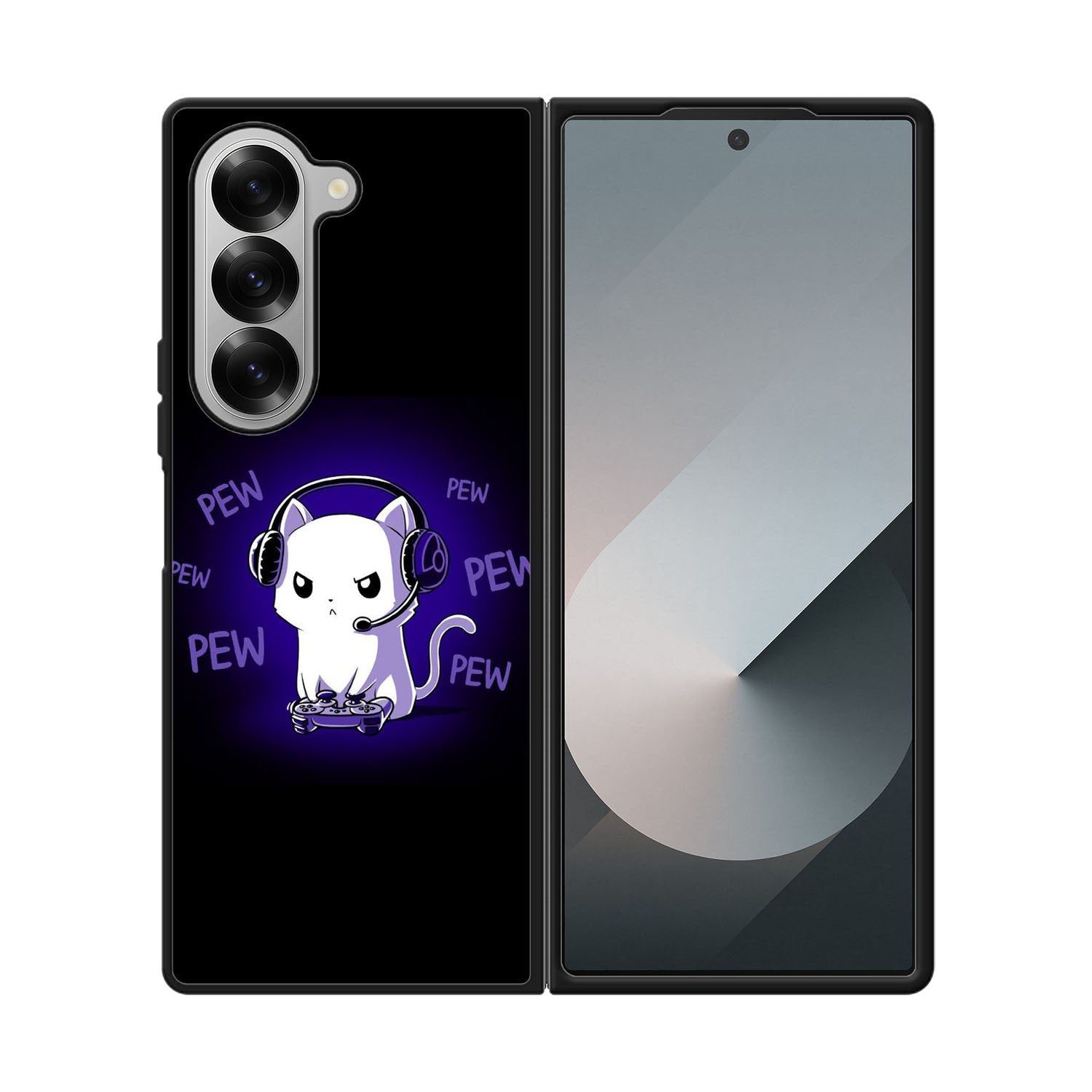 Pew Pew Kitty Case Samsung Galaxy Z Fold 6 5G BC0301