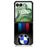 Carbon Fiber Bmw Logo X4960 Motorola Moto Razr+ Plus 2024/2025 Case, Motorola Razr 50 Ultra/50s Ultra Case