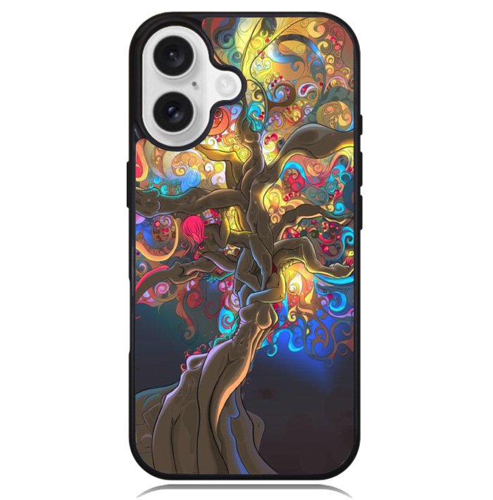 Artistic Psychedelic Womens Tree Case iPhone 16 BC0350