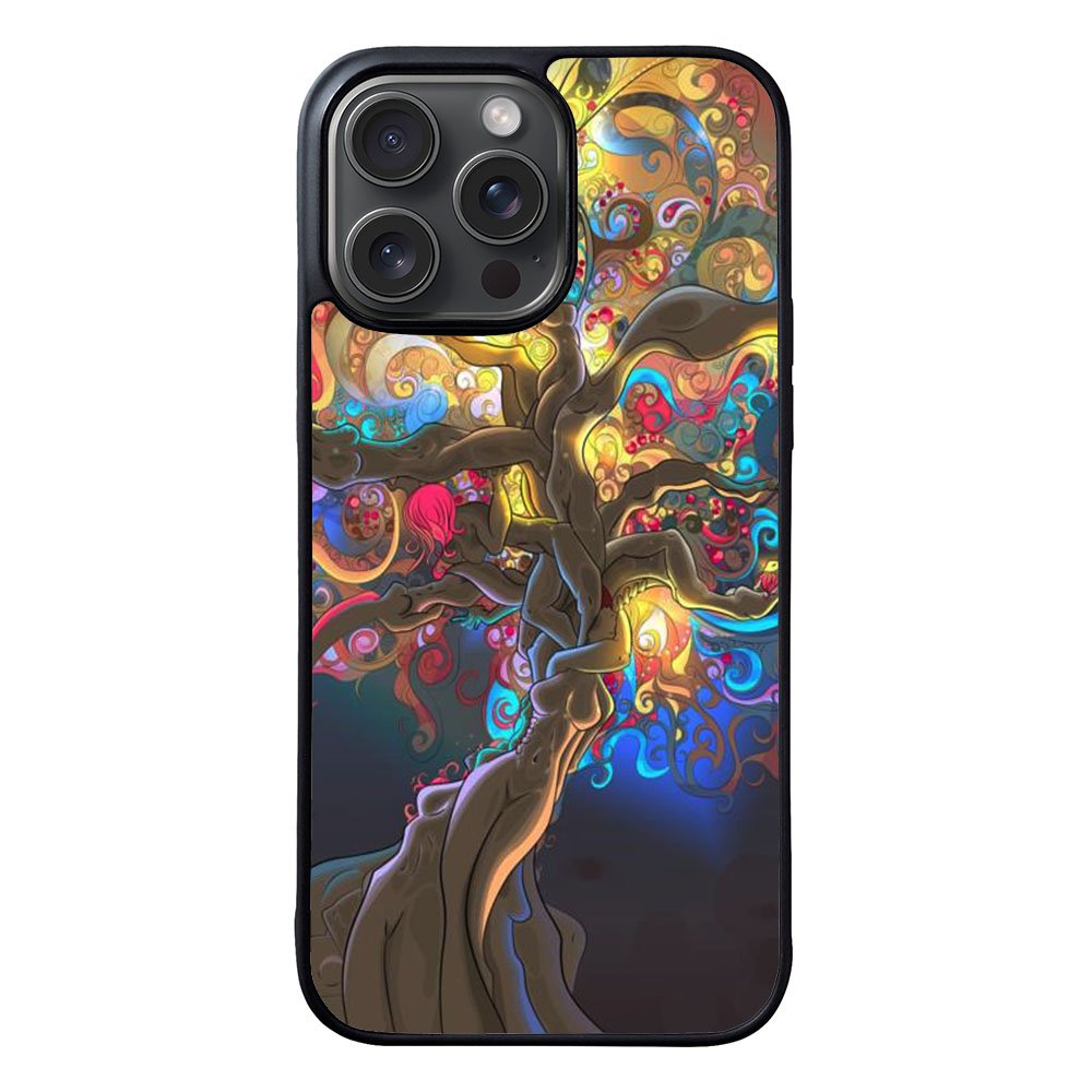 Artistic Psychedelic Womens Tree Case iPhone 15 Pro Max BC0350