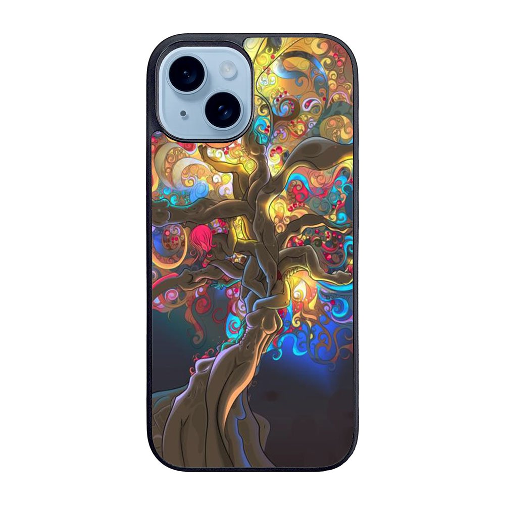 Artistic Psychedelic Womens Tree Case iPhone 15 BC0350