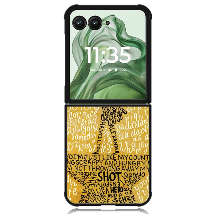 Hamilton Musical Lyrics X4979 Motorola Moto Razr+ Plus 2024/2025 Case, Motorola Razr 50 Ultra/50s Ultra Case