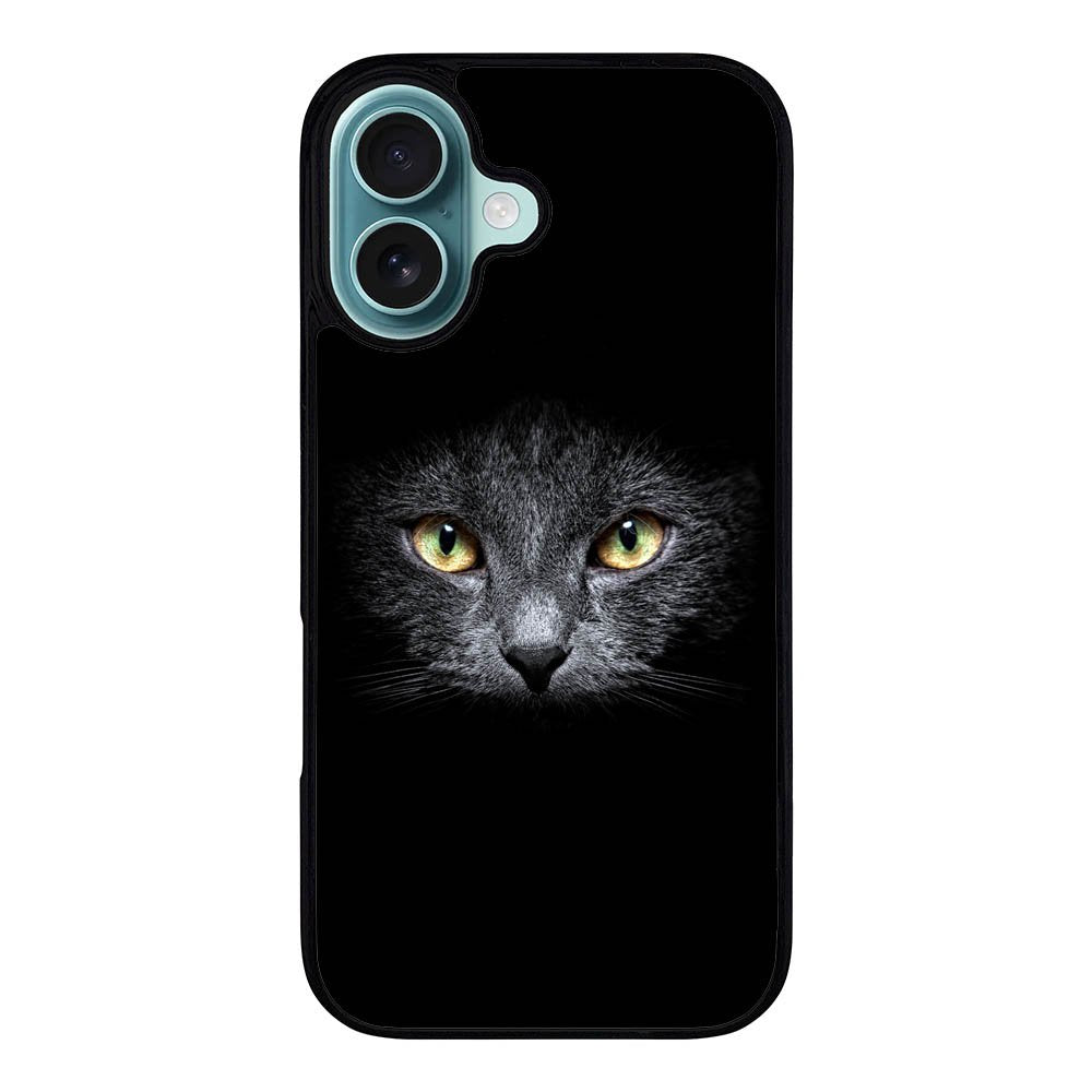 Black Cat Face Case iPhone 16 Plus BC0410