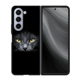 Black Cat Face Case Samsung Galaxy z Fold 5 5G BC0410