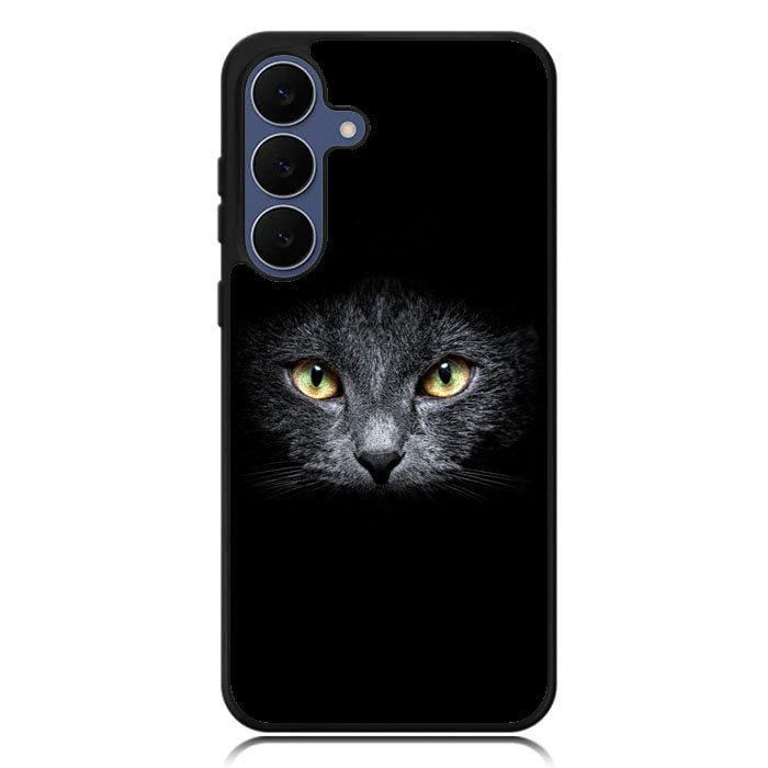 Black Cat Face Samsung Galaxy S25 FE Case BC0410
