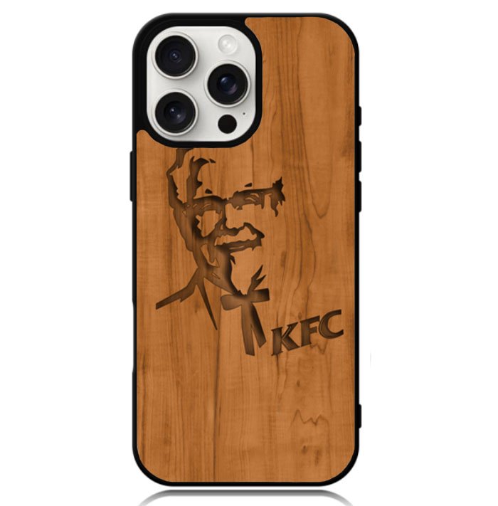 KFC Logo Wood Case iPhone 16 Pro BC0452