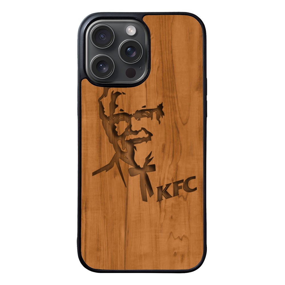 KFC Logo Wood Case iPhone 15 Pro BC0452