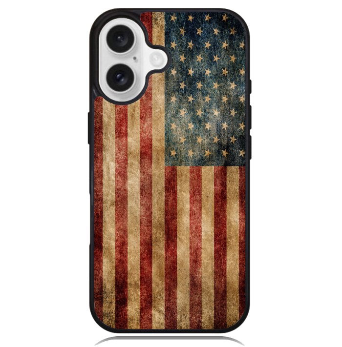 Vintage American Flag Case iPhone 16 BC0504