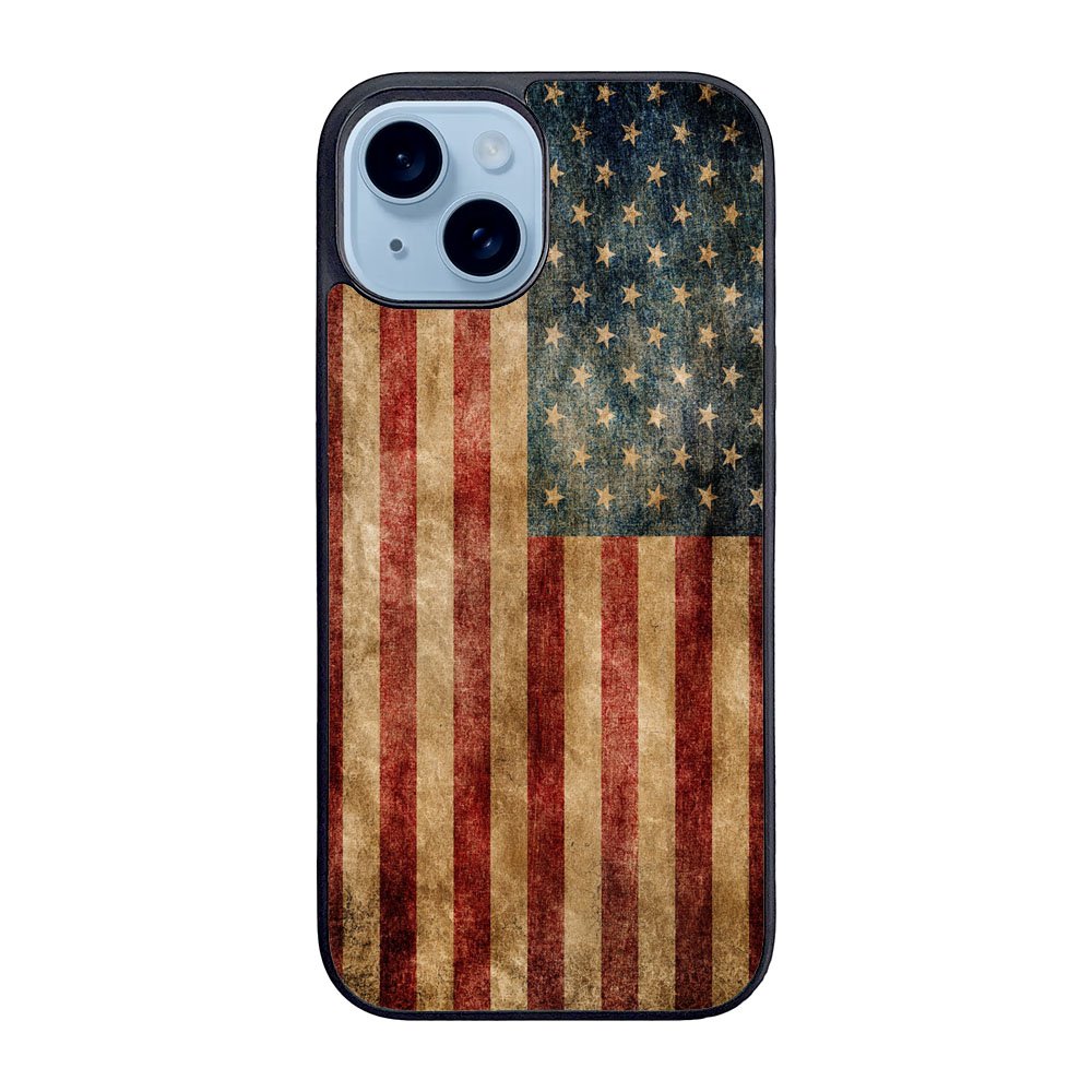 Vintage American Flag Case iPhone 15 BC0504