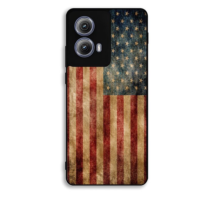 Vintage American Flag Motorola Moto Edge 2024 Case FE1150