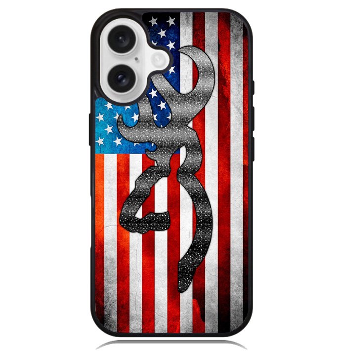 Camo American Flag Case iPhone 16 BC0475