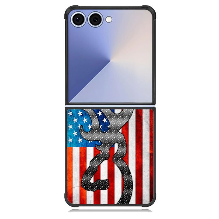 Camo American Flag Samsung Galaxy Z Flip 7 Case BC0475