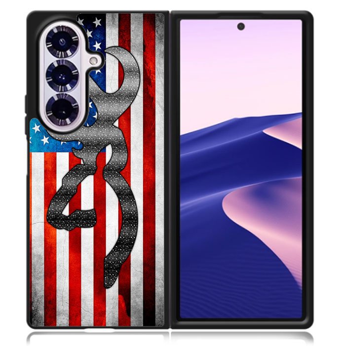 Camo American Flag Samsung Galaxy Z Fold 7 5G Case BC0475
