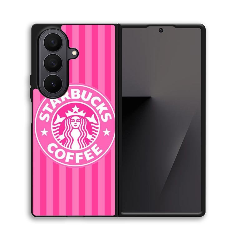 Starbucks Pink Stripes X5719 Samsung Galaxy Z Fold 7 Case