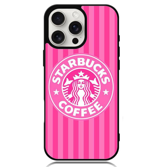 Starbucks Pink Stripes X5719 iPhone 16 Pro Max Case