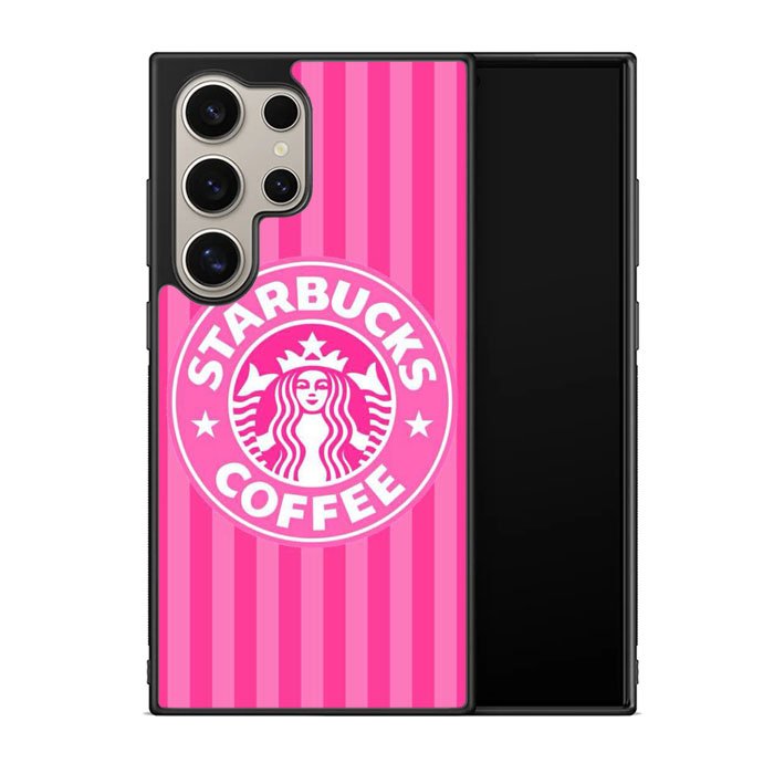 Starbucks Pink Stripes X5719 Samsung Galaxy S24 Ultra 5G Case