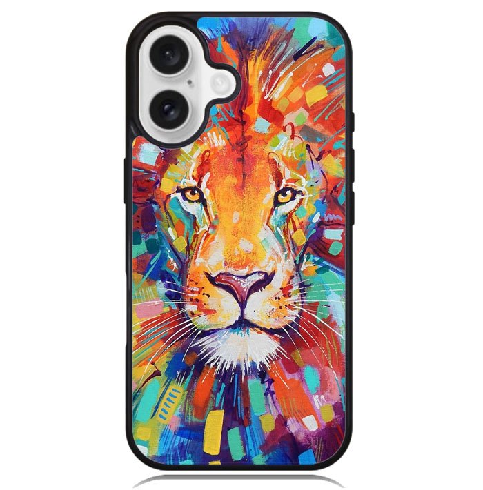 Abstract Lion X5731 iPhone 16 Plus Case