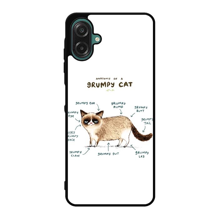 Anatomy Of A Grumpy Kitty X5744 Samsung Galaxy A07 Case
