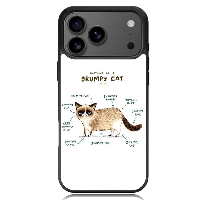 Anatomy Of A Grumpy Kitty X5744 iPhone 17 Pro Case