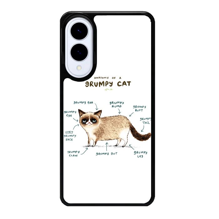 Anatomy Of A Grumpy Kitty X5744 Samsung Galaxy S25 Edge Case