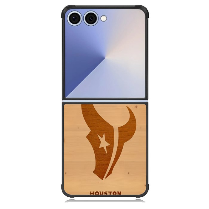 houston texans wood X5738 Samsung Galaxy Z Flip 7 Case