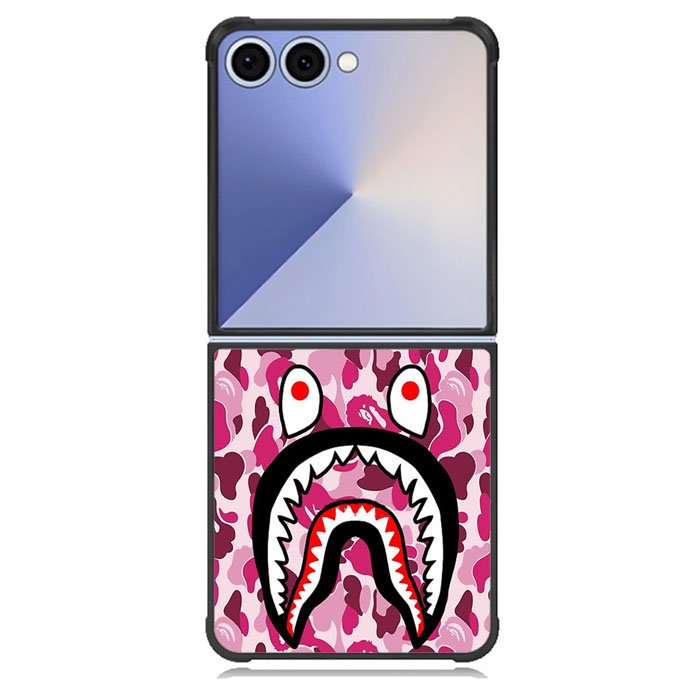 Shark Face Pink Camo Samsung Galaxy Z Flip 7 Case BC0550