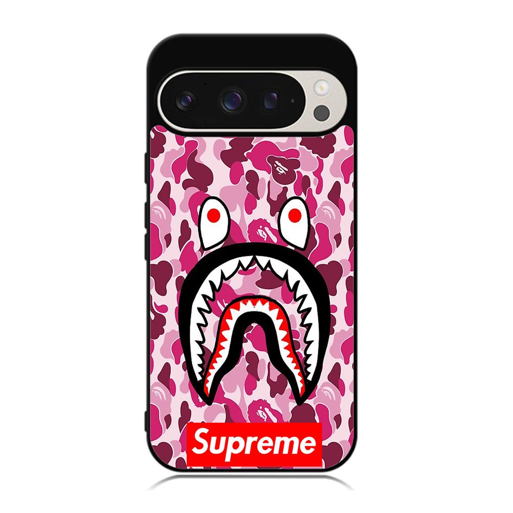 Shark Face Pink Camo Case Google Pixel 9 Pro XL BC0550