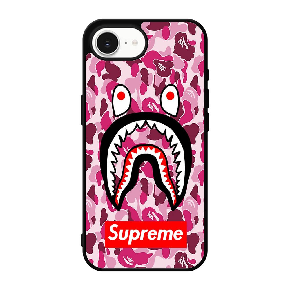 Shark Face Pink Camo iPhone 16e Case BC0550